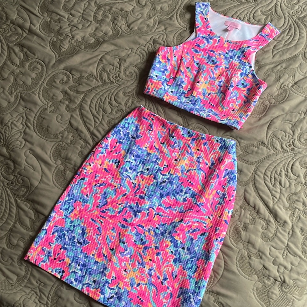 Lilly Pulitzer Malika set coco coral crab